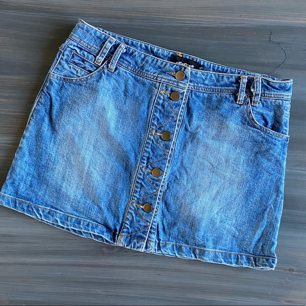 🤍3/$30 Reverse Denim Mini Skirt Size Small Summer